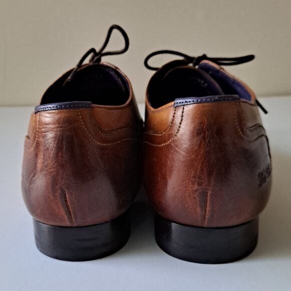 Ted Baker ROGRR Leather Cap Toe Lace-Up Oxford Shoes Brown Mens Size 45 US 12 main image 5